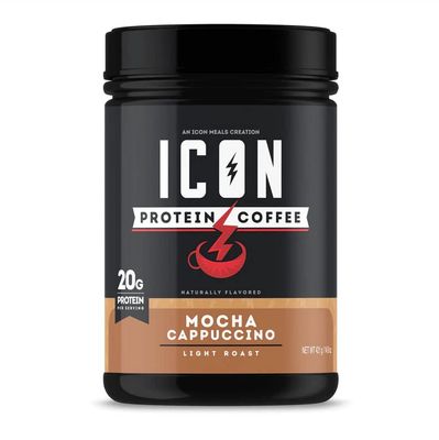 ICON MEALS Protein Coffee, Premium Whey Protein, 150mg of Caffeine, Nootropic Blend, Gluten-Free &amp; Non-GMO, Energy and Focus, Keto Friendly, Low Carb, High Protein (Mocha Cappuccino)