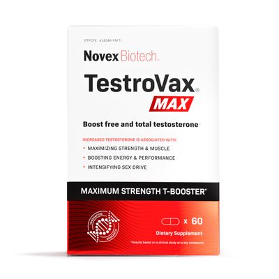 Novex Biotech TestroVax MAX - Daily Testosterone Multivitamin - Dietary Supplements for Boosting Testosterone and Increasing Strength, 60 Ct, 30-Day Supply