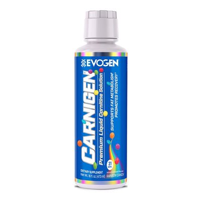 Evogen Carnigen - Liquid Carnitine | Supports Fat Metabolism &amp; Recovery, Caffeine Free | L-Carnitine, Acetyl L-Carnitine | Rainbow Candy | 31 Servings