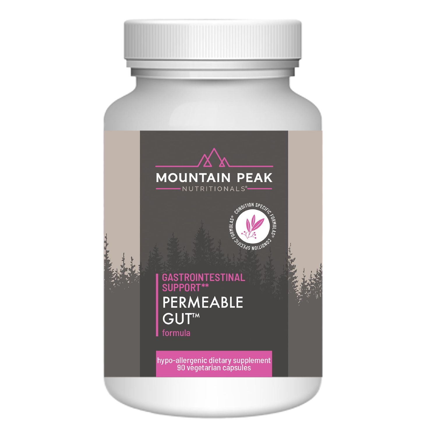 Mountain Peak Nutritionals Permeable Gut Formula - Helps Protect Stomach &amp; Intestinal Lining - Leaky Gut &amp; Gastro Support Supplement - Hypoallergenic Dietary Supplement (90 Vegetarian Capsules)