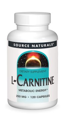 Source Naturals L-Carnitine, Metabolic Energy*, 250mg - 120 Capsules