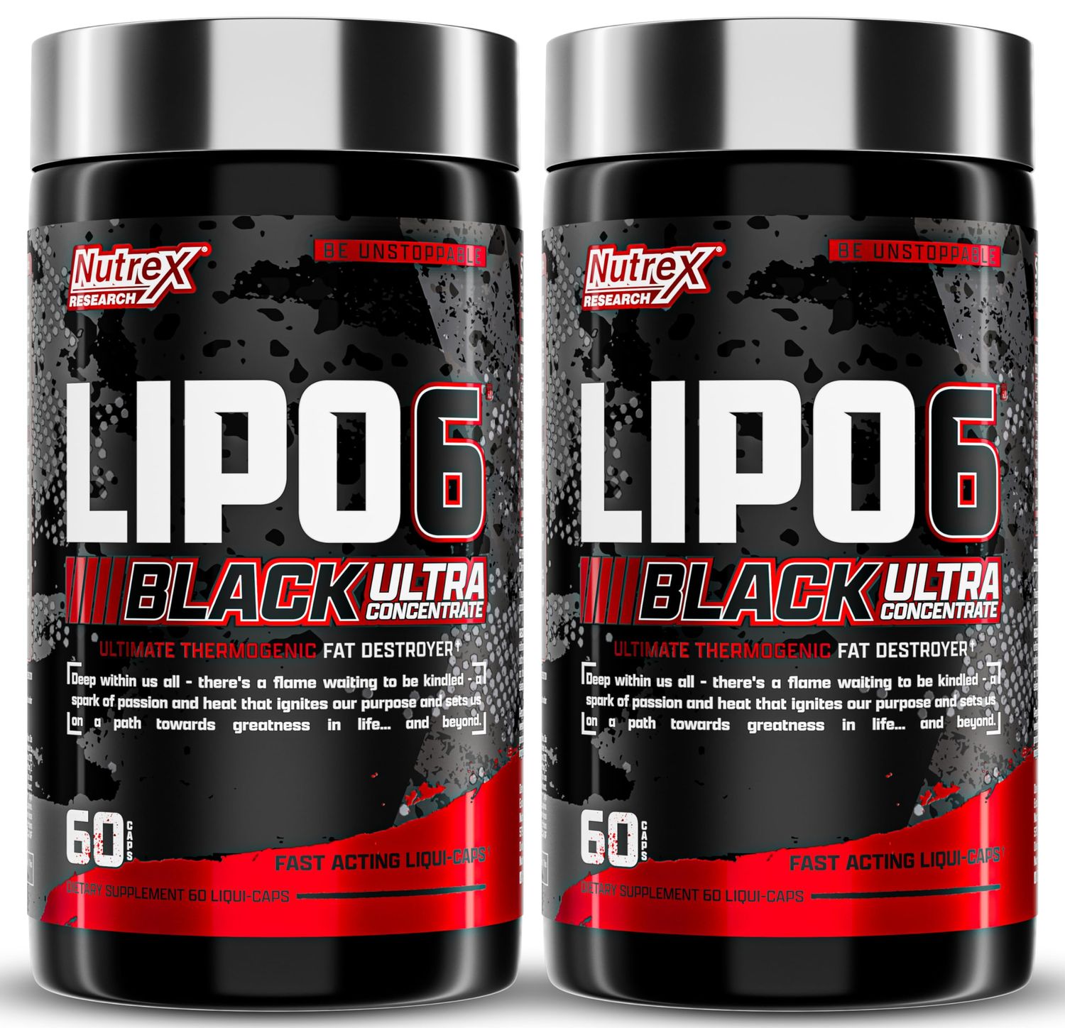 Nutrex Research Lipo-6 Black Ultra Concentrate Thermogenic Fat Burner Supplement, Increase Weight Loss, Energy &amp; Intense Focus 120 Diet Pills
