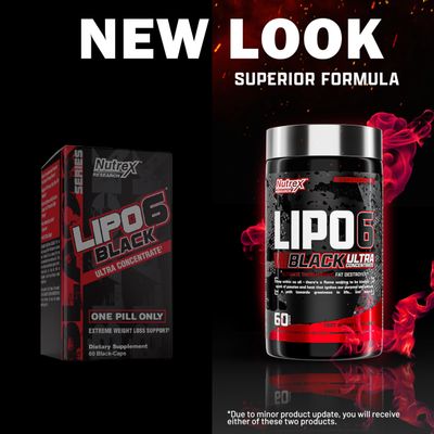 Nutrex Research Lipo-6 Black Ultra Concentrate Thermogenic Fat Burner Supplement, Increase Weight Loss, Energy &amp; Intense Focus 120 Diet Pills