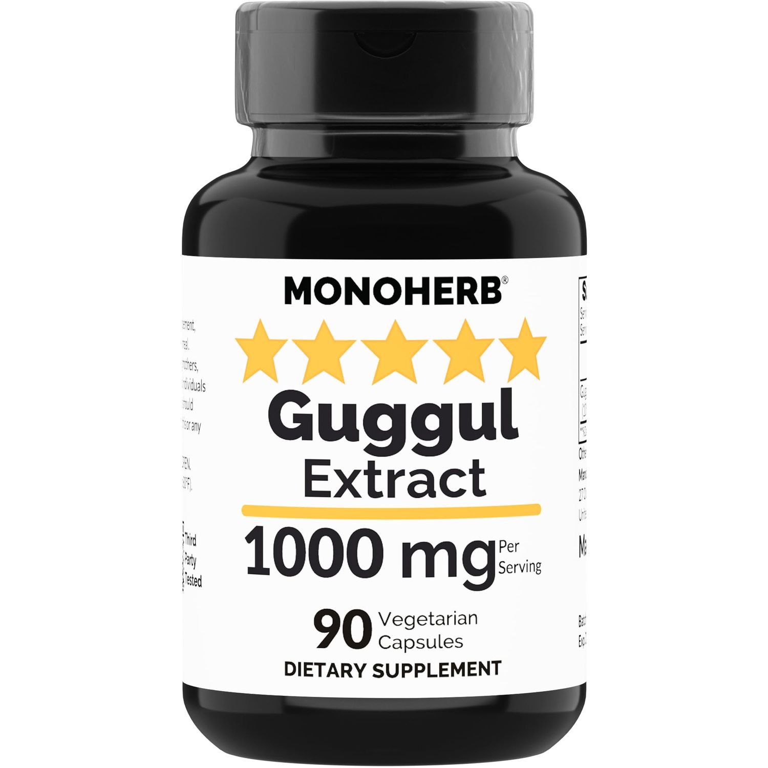 MONOHERB Guggul Extract 1000 mg - 90 Vegetarian Capsules