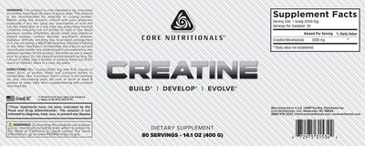 Core Nutritionals Creatine, Increases Strength and Muscle Growth, 5000 mg, 80 Servings