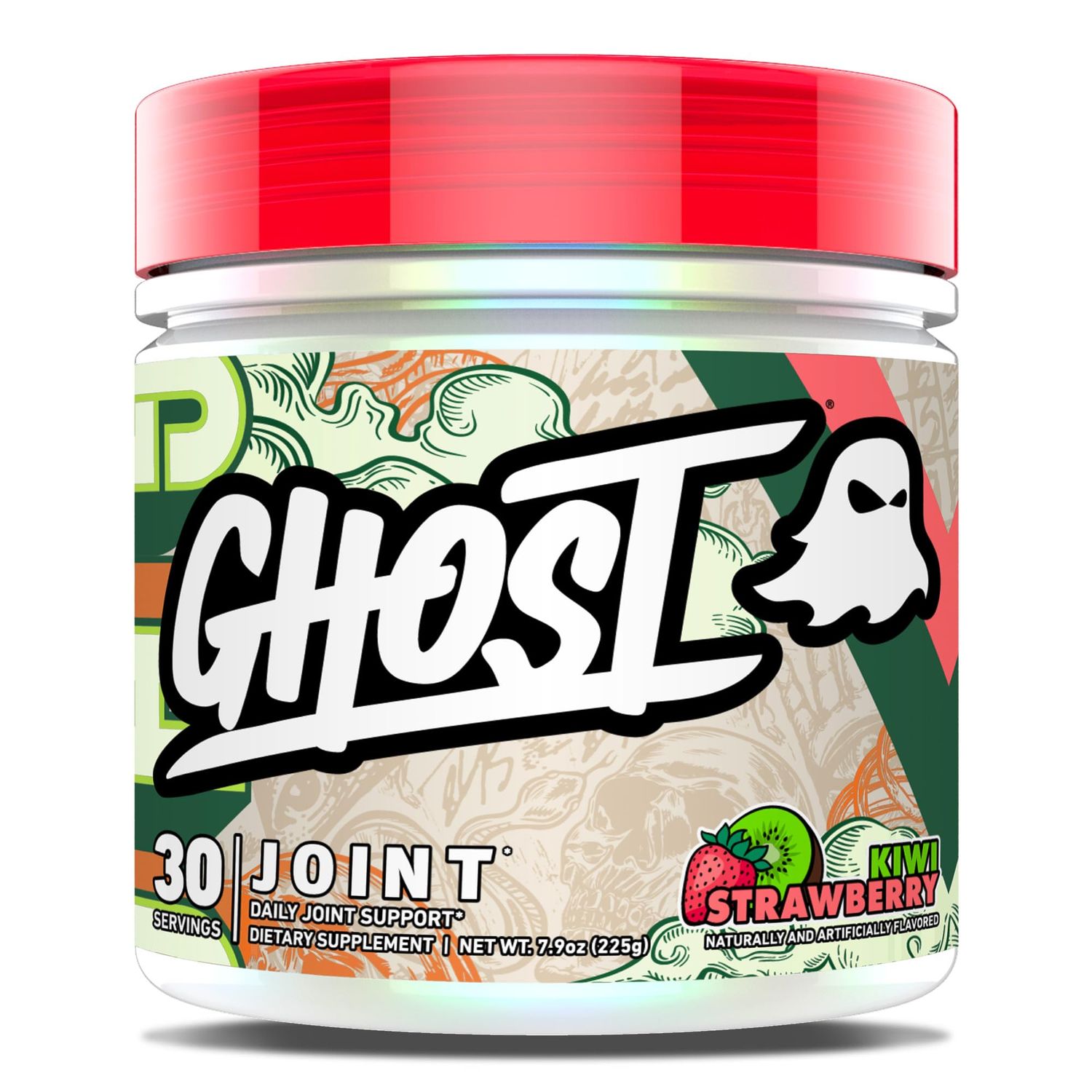 GHOST Joint Supplement, Kiwi Strawberry (30 Servings) - Daily Joint Maintenance Supplement for Men &amp; Women - Glucosamine HCL, Chondroitin Sulfate &amp; Curcumin - Cartilage, Bones &amp; Joint Support