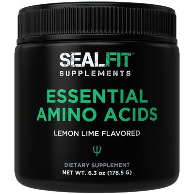 SEALFIT Essential Amino Acids Pre + During + Post Workout Powder. EAA + BCAA Aminos Supplement for Energy, Muscle Growth, and Recovery. EAAs and BCAAs. Perfect Preworkout for Men &amp; Women. Lemon Lime