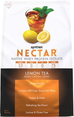 Syntrax Nutrition Nectar, 100% Whey Isolate Protein Powder, Refreshing Fruit Flavor, Lemon Tea, 2 lbs