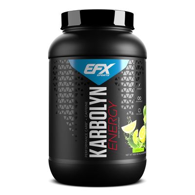 EFX Sports Karbolyn Energy | Performance Carbohydrate Powder + Caffeine | Carb Load &amp; Energize | 250mg Caffeine | Sugar Free | 36 Servings (Lemon Lime)