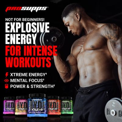 PROSUPPS Mr. Hyde Xtreme Pre-Workout Powder Energy Drink - Intense Sustained Energy, Pumps & Focus with Beta Alanine, Creatine & Nitrosigine, (30 Servings, Watermelon)