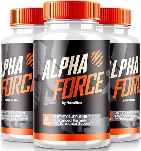(3 Pack) Alpha Force, Alpha Force ED Pills for Men, AlphaForce Supplement for Male Prostate Support, Advanced Formula Performance Support Pastillas, Alpha Force Max (180 Capsules)