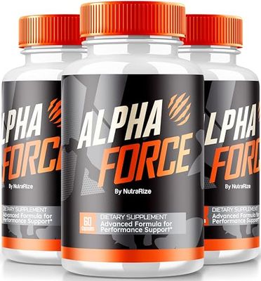 (3 Pack) Alpha Force, Alpha Force ED Pills for Men, AlphaForce Supplement for Male Prostate Support, Advanced Formula Performance Support Pastillas, Alpha Force Max (180 Capsules)