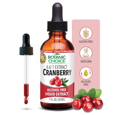 Botanic Choice - Cranberry Liquid Extract - Herbal Supplement - Fast Acting, Easy to Swallow, Alcohol Free, Gluten Free - 1 Ounce