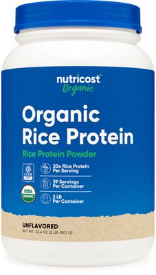 Nutricost Organic Rice Protein Powder (2 LB) - Gluten-Free, Non-GMO