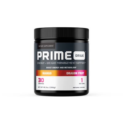 Prime Drive Energy Mango Dragonfruit Pre Workout Energy Drink Powder, Provides Extreme Energy, Focus and Intensity, Boosts Metabolism (30 Servings)
