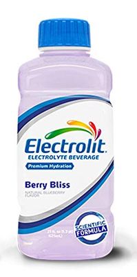 Electrolit Electrolyte Hydration &amp; Recovery Drink, 21oz, Berry Bliss (12 Pack)