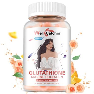 Glutathione Gummies for Skin Whitening - Glutathione 1000mg Supplement with Collagen Vitamin C for Women Sugar-Free with Antioxidant Skin Anti-Aging Immunity Liver Support Pineapple Flavor 60ct