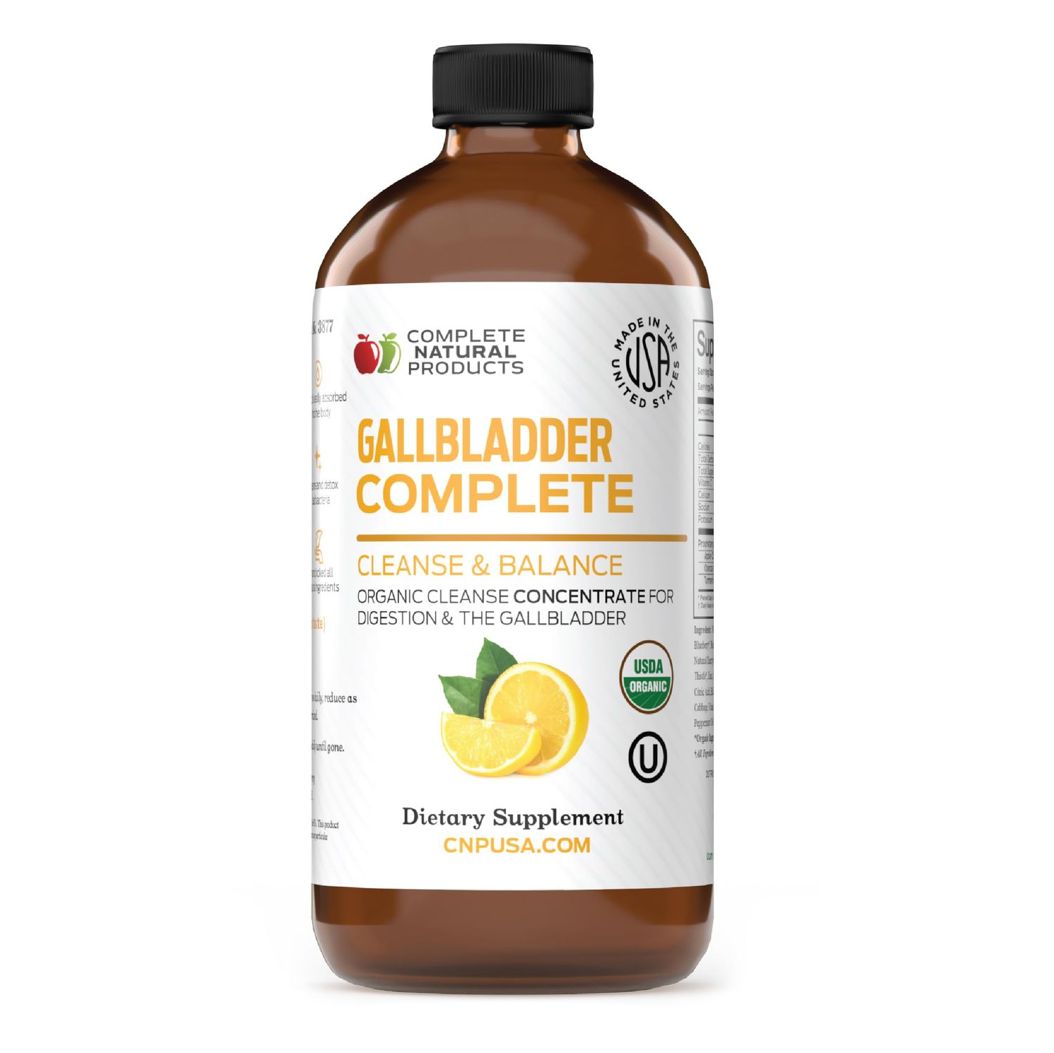 Gallbladder Complete 8oz - Natural Organic Liquid Gallstones Cleanse, Support, &amp; Sludge Formula Supplement