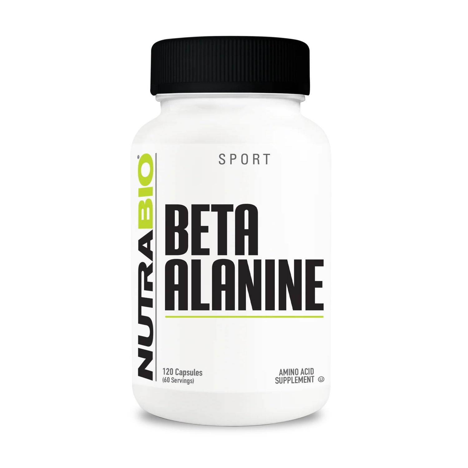 NutraBio Beta-Alanine Supplement, 800mg - Gluten-Free Pre-Workout Supplement to Buffer Lactic Acid, Muscle Fatigue, and Soreness, 120 Capsules