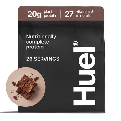 Huel Vegan Protein Powder | Chocolate Fudge Brownie | Complete Nutrition | 20g Protein, 27 Vitamins and Minerals, 100% Plant-Based, Gluten Free, Non-GMO, Lactose Free | 26 Servings