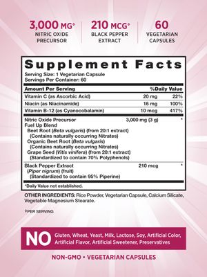 Nature's Truth Beet Root Capsules | 60 Count | Nitric Oxide Supplement for Men and Women | Vegan, Non-GMO and Gluten Free Pre-Workout