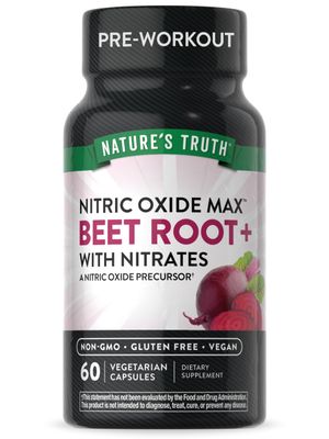 Nature&#39;s Truth Beet Root Capsules | 60 Count | Nitric Oxide Supplement for Men and Women | Vegan, Non-GMO and Gluten Free Pre-Workout