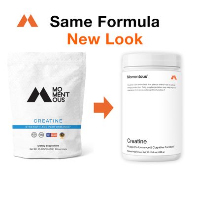 Momentous Creatine Monohydrate Powder - Creapure Creatine Performance - Monohydrate Creatine for Muscle Support, Helps Energy Levels - Creatine for Women & Men - 5g Per Serving, 90 Servings