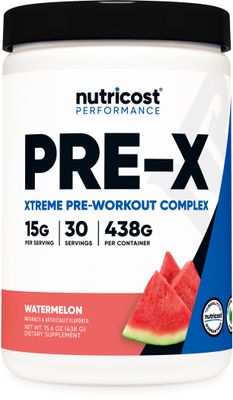 Nutricost Pre-Workout Xtreme, Watermelon, 30 Servings, Vegetarian, Non-GMO and Gluten Free (Pre-X)