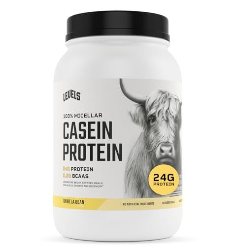 Levels 100% Micellar Casein Protein, Hormone Free, Vanilla Bean, 2LB