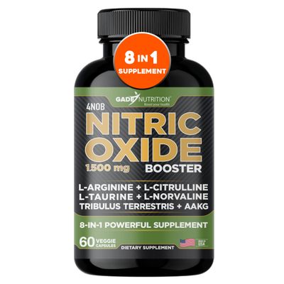Nitric Oxide Supplement - L Arginine Capsules - Helps to Improve Energy, Endurance &amp; Performance - Pre Workout - Muscle Builder - with All Essential Amino Acid and Maca Root