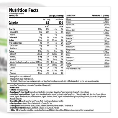 MacroLife Naturals MacroMeal Vegan Protein Powder Vanilla, Superfood Greens Probiotics + Fiber, Immune Energy Digestive Daily Essentials for Women & Men Gluten-Free 21.7oz (15 Servings)