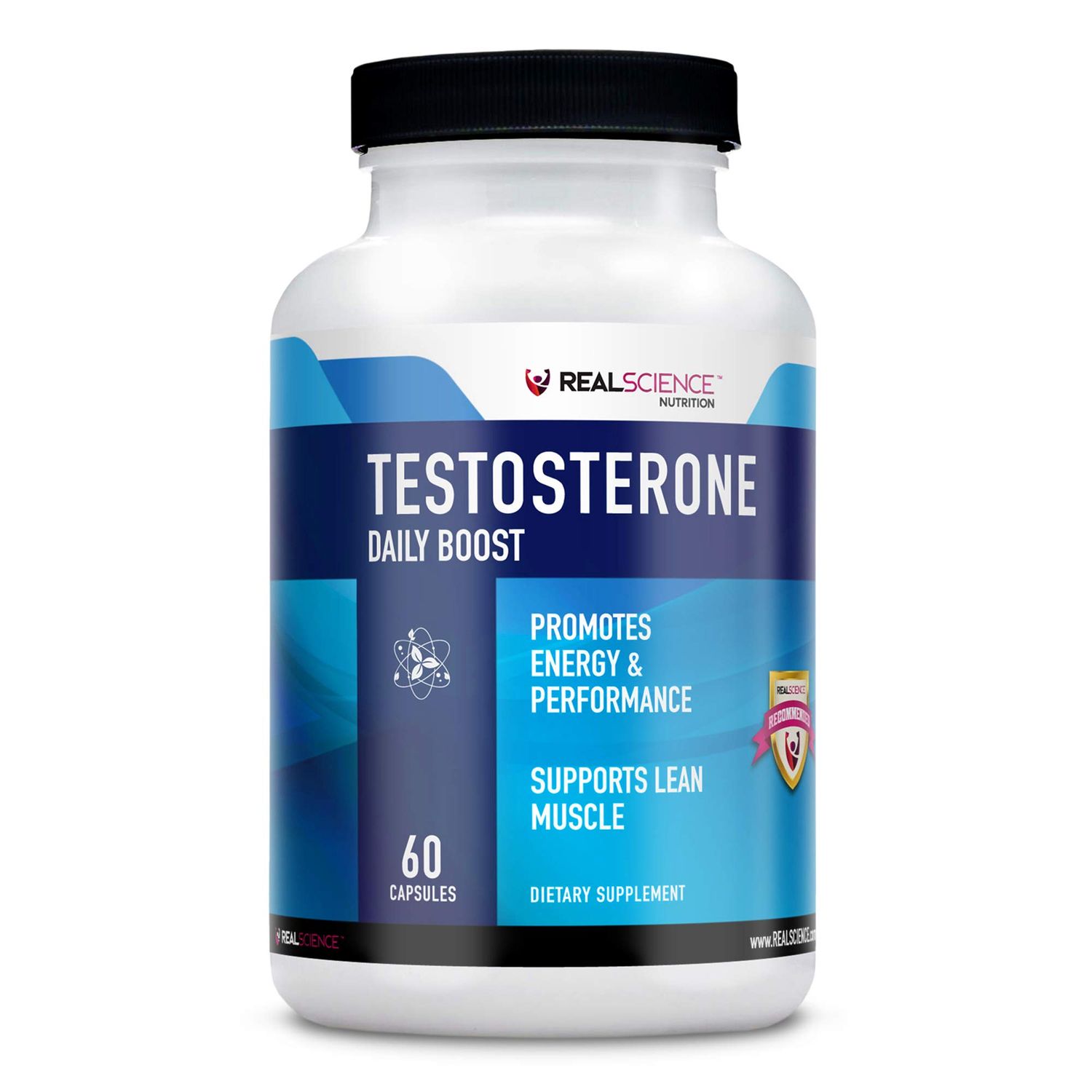 Real Science Nutrition Daily Boost Free Testosterone Booster for Men - Strongest Supplement for Muscle Growth, Bodybuilding &amp; Energy with 9 Powerful Ingredients - 60 Capsules