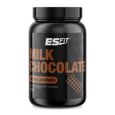 ES FIT Whey Protein Powder - Post Workout Whey Protein Isolate for Muscle Recovery, Non-GMO, BCAAs, Superior Taste, Tested and Certified, Milk Chocolate, 2 Pounds