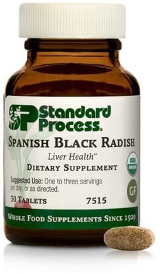 Standard Process Spanish Black Radish - Whole Food Detox, Liver Support, Digestion and Digestive Health, Gallbladder Support with Honey and Vitamin C - Vegetarian, Gluten Free - 30 Tablets
