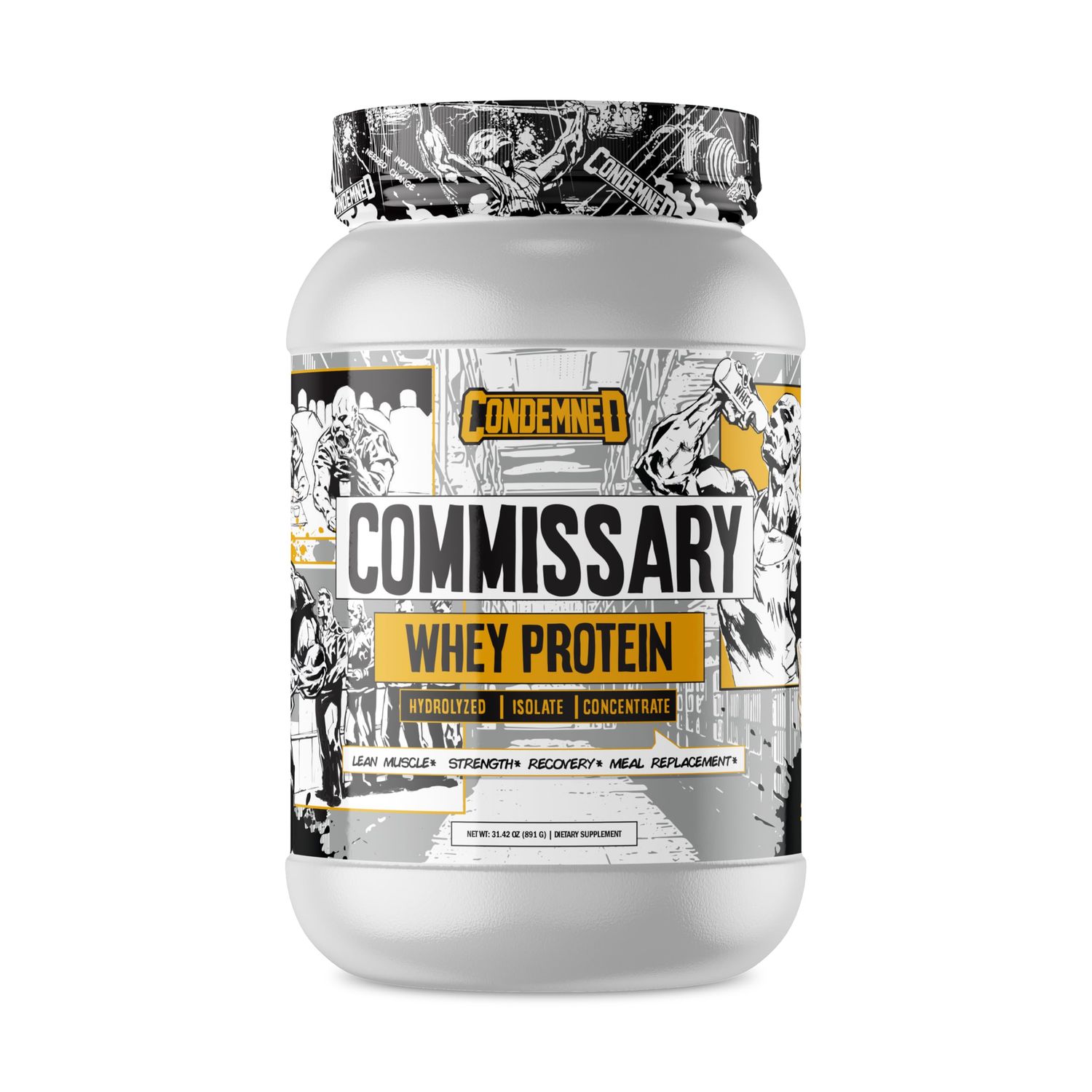 CONDEMNED Labz Commissary Whey Protein | Hydrolyzed Isolate &amp; Concentrate | Low Carb, Low Calorie | Pre or Post Workout Recovery Meal Replacement | 27 Servings (Vanilla)