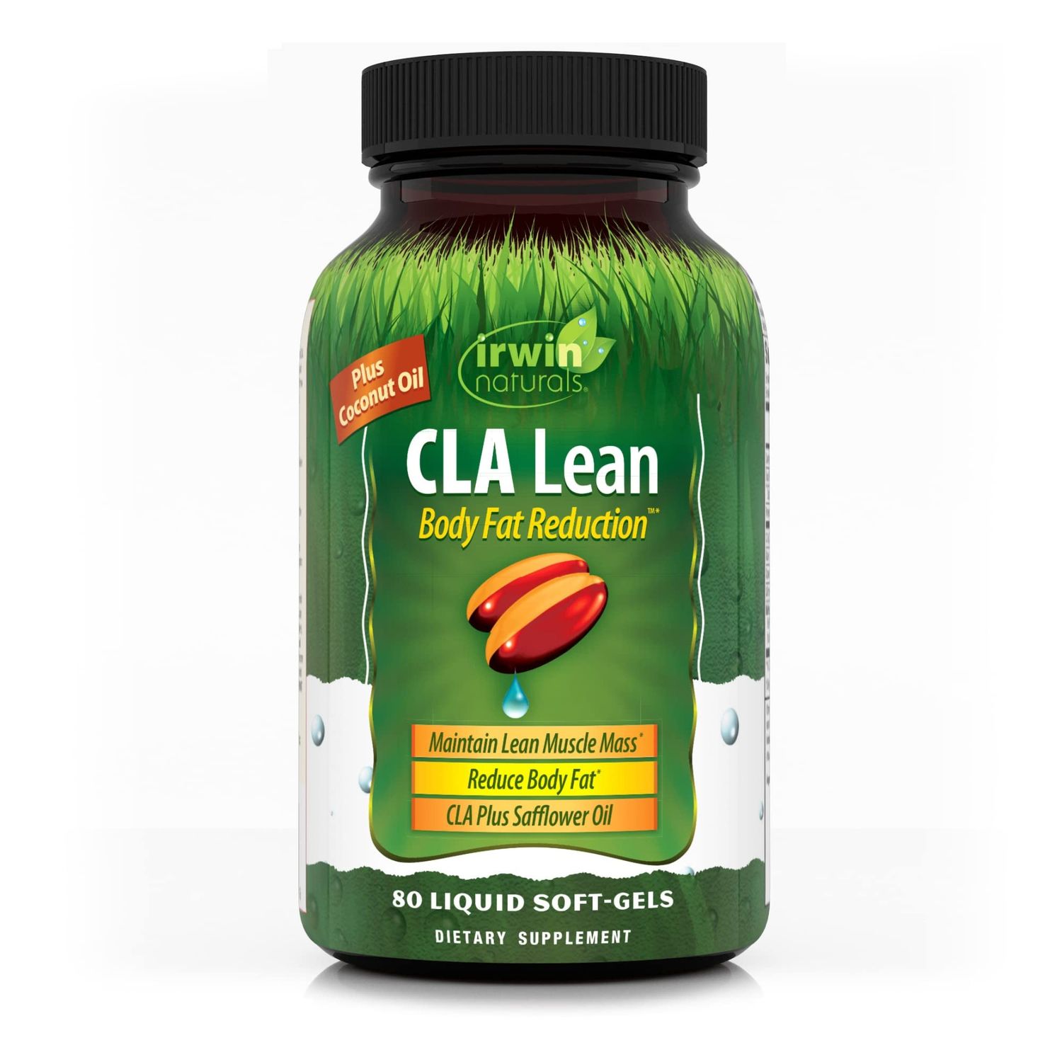 Irwin Naturals CLA Lean Body Fat Reduction - Helps Reduce Body Fat &amp; Increase Muscle Tone - 80 Liquid Soft-Gels