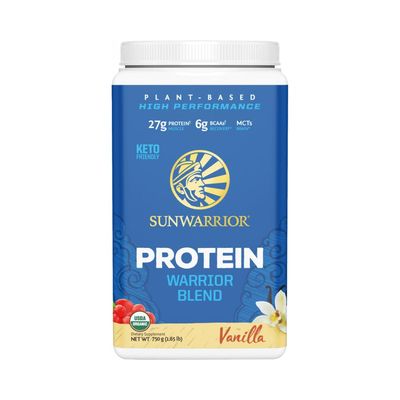 Sunwarrior Warrior Blend - Organic Vegan Plant Protein Powder with BCAAs and Pea Protein - Dairy free, Gluten Free, Soy Free, Non- GMO, Plant based protein powder, Sugar free and Keto Friendly
