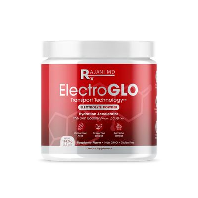 Rajani MD ElectroGLO Raspberry Flavored Electrolyte Powder