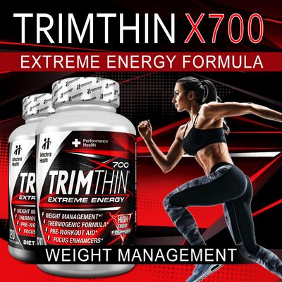 TrimThin X700 Thermogenic Diet Pills with Maximum Energy Manufactured in USA 120 Capsules