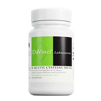DAVINCI Laboratories - N-Acetyl Cysteine 500 mg - an Amino Acid Supplement to Support Immune System Function and Lung Health - Vegetarian, Gluten-Free - 90 Capsules