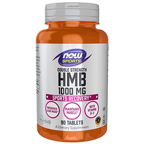 NOW Foods Sports Nutrition, HMB (-Hydroxy -Methylbutyrate), Double Strength 1,000 mg, 90 Tablets