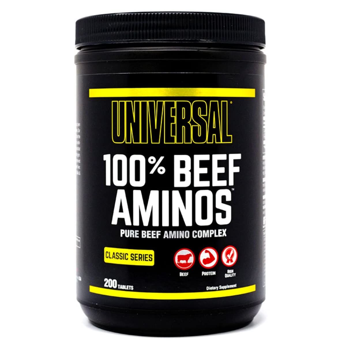 Universal 100% Beef Aminos Tablets | Pure Beef Amino Complex | Full Spectrum EAAs, BCAAs &amp; Protein from Beef Protein Isolate &amp; Pure Desiccated Argentine Beef Liver | 66 Servings, 200 Tablets
