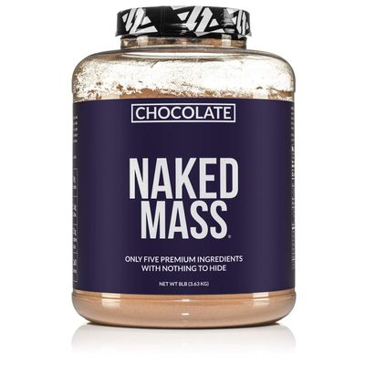 NAKED Chocolate Mass Gainer - All Natural Weight Gainer Protein Powder - 8lb Bulk, GMO Free, Gluten Free &amp; Soy Free. No Artificial Ingredients - 1,360 Calories