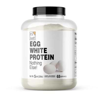 It&#39;s Just! - Egg White Protein Powder, Made in USA from Cage-Free Eggs, Dried Egg Whites, Unflavored (5lb)