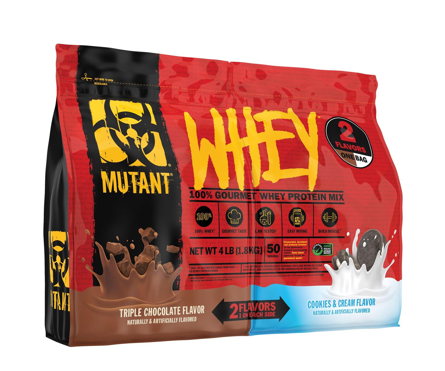 Mutant Whey Dual Chamber | Triple Chocolate &amp; Cookies &amp; Cream 1.8kg (4lbs)