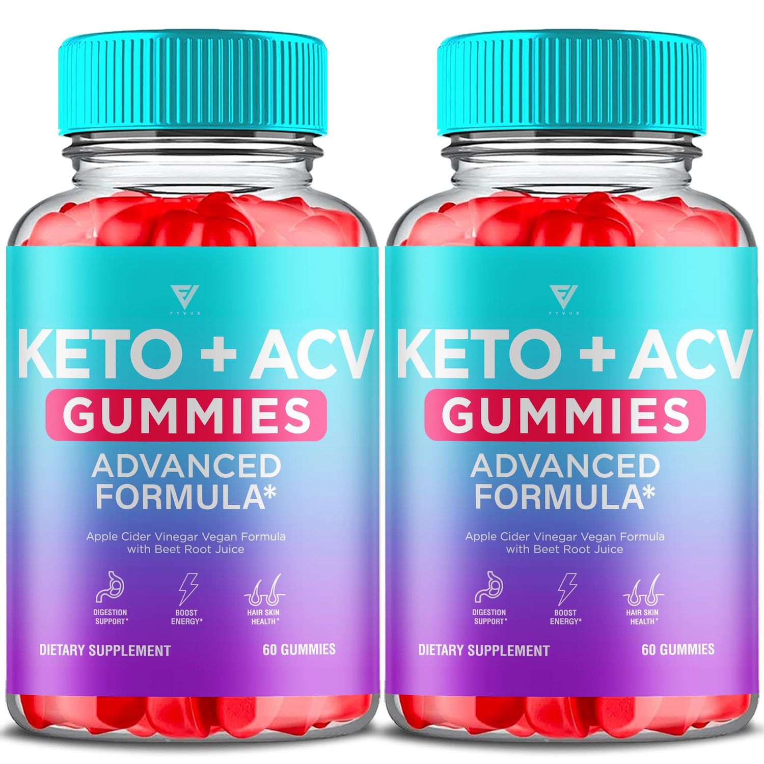 (2 Pack) Keto ACV Gummies Advanced Support Formula, ACV Keto + 1000MG Apple Cider Vinegar Keto Multivitamin Supplement Vitamins B12 B6 for Women Men Digestion Energy and Overall Health (120 Gummies)