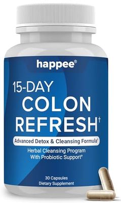 15 Day Colon Cleanse Detox Pills for Weight Flush - Gentle Gut Cleanse Formula - Supports Digestive Health, Bloating Relief &amp; Energy Levels - Natural Colon Detox Supplement for Women &amp; Men