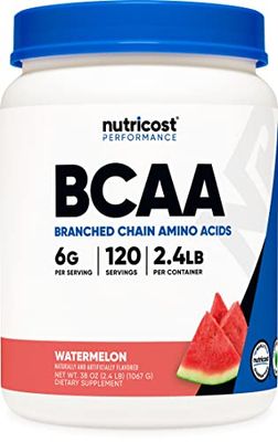 Nutricost BCAA Powder 2:1:1 (Watermelon, 120 Servings) - Gluten Free, Non-GMO, Vegetarian