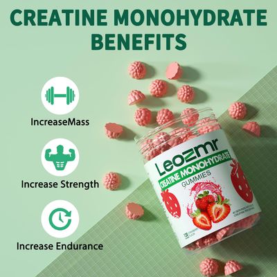 Leozmr Creatine Monohydrate Gummies 5000mg for Men &amp; Women, Chewables Creatine Monohydrate Supplement(120 Count)- Strawberry 120 Gummies