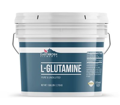 Earthborn Elements L-Glutamine 1 Gallon Bucket, Pure &amp; Undiluted, Dietary Supplement